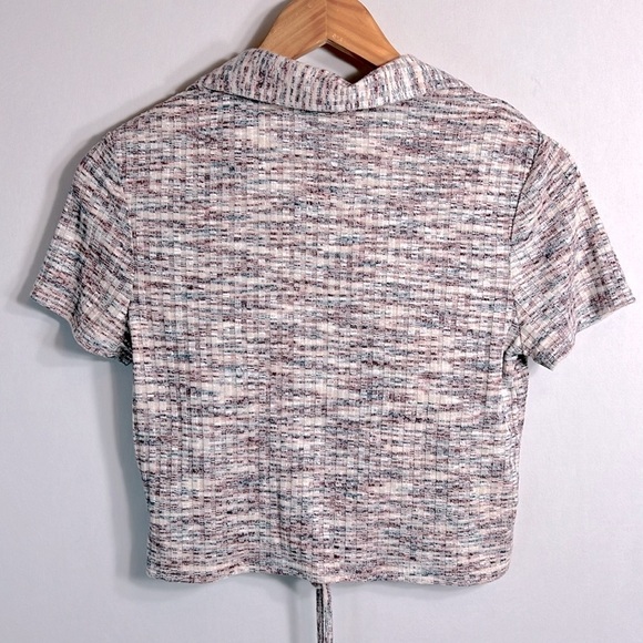 BP Space Dye Button-Up Crop Cardigan and String Bikini Style Top size S - Picture 8 of 9